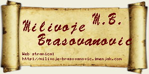 Milivoje Brašovanović vizit kartica